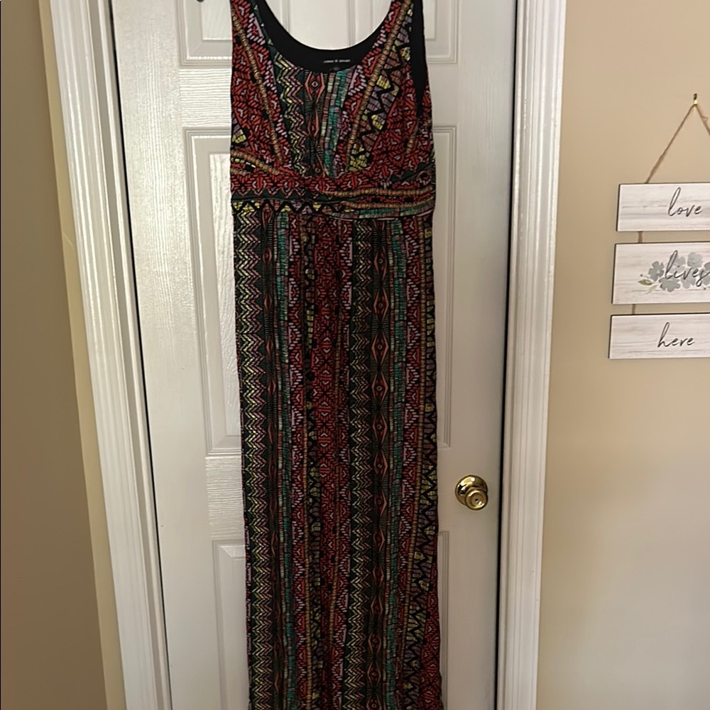 Multicolor Sleeveless Maxi Dress